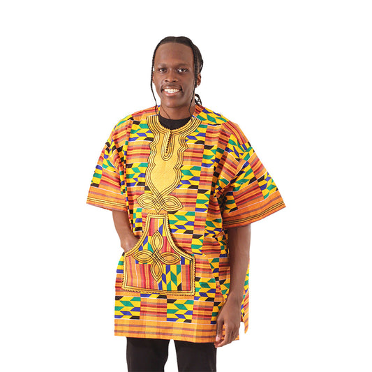 Embroidered Kente Dashiki