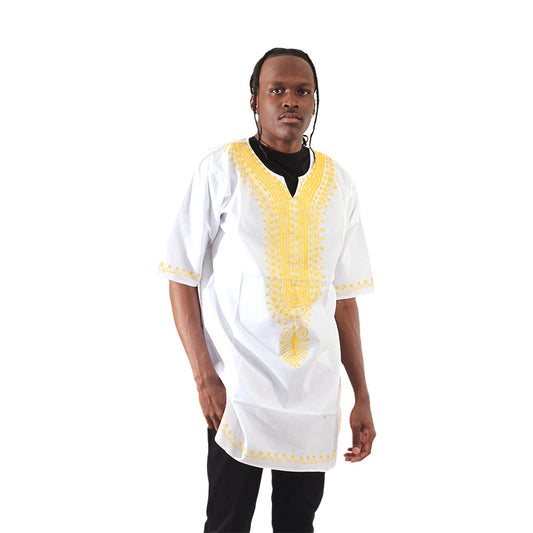 White Embroidered Dashiki